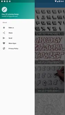 Easy 3D Lettering Design android App screenshot 2